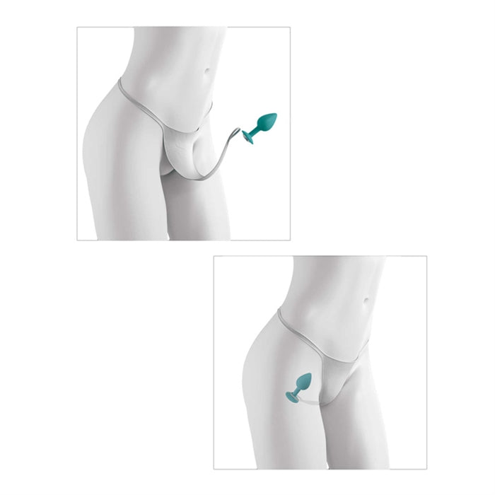 RABAIS - Crotchless Secret Gem (XL-2XL) White