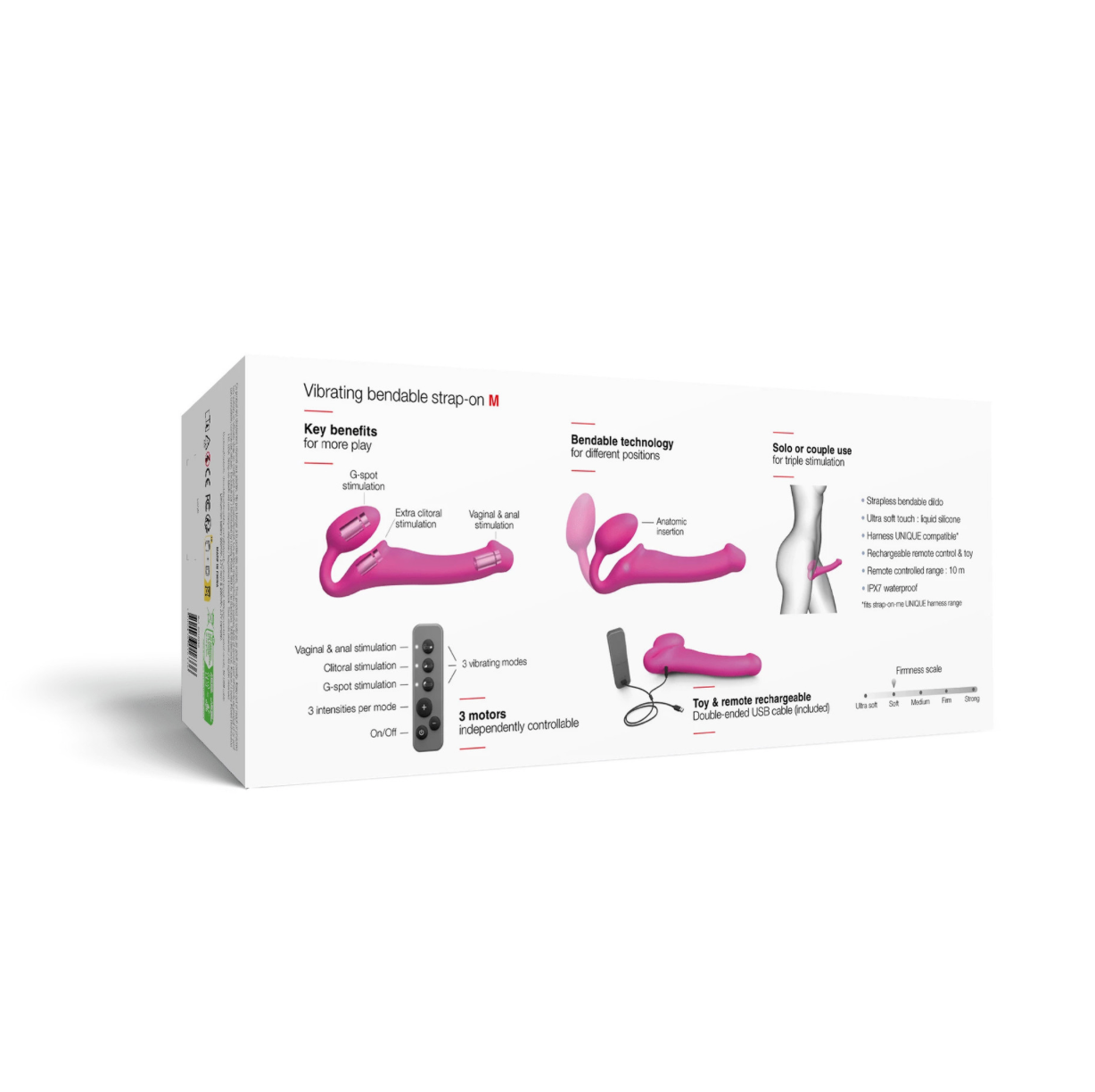 Strap-on-me - Strap-On Vibrant 3 - moteur Semi-Realiste Bendable