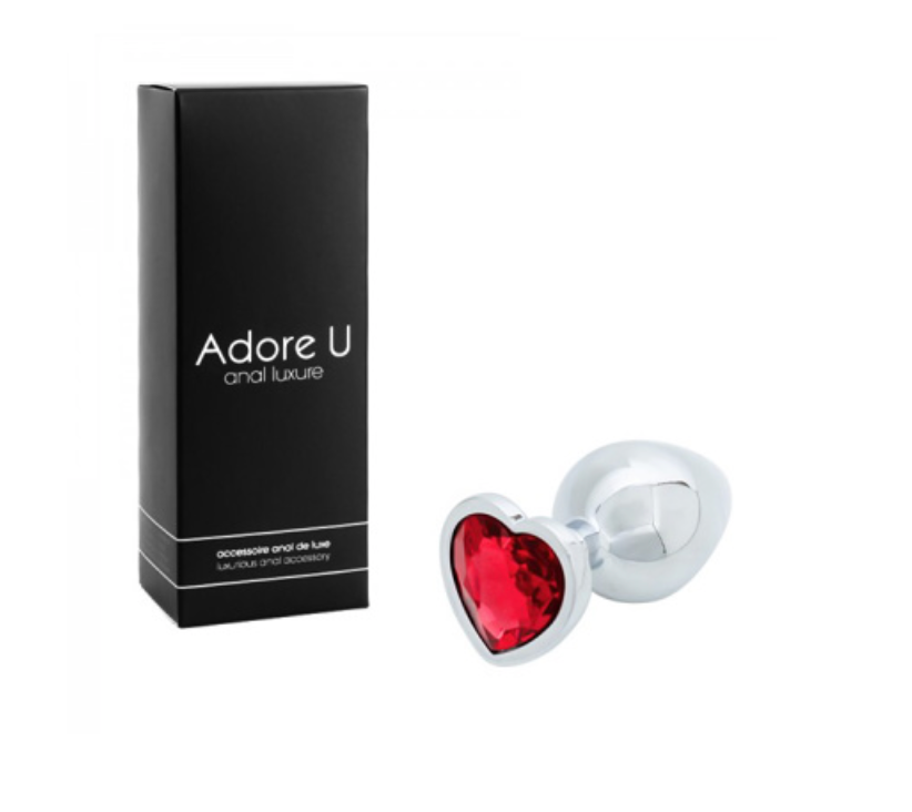 Anal Luxure - Plug Anal Coeur - Rouge - Medium