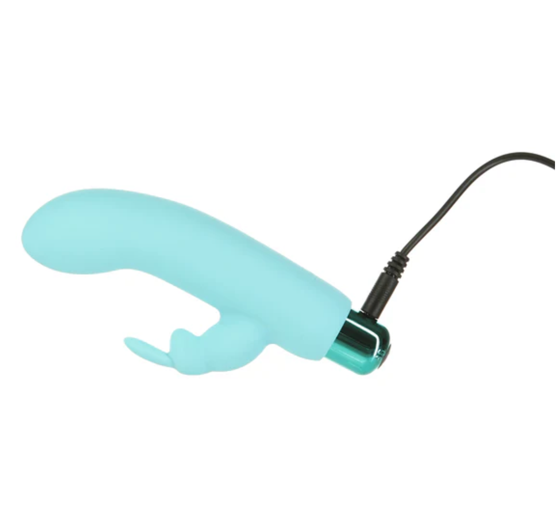 PowerBullet - Alice’s Bunny – Rechargeable Bullet with Removable Rabbit Sleeve – Teal
