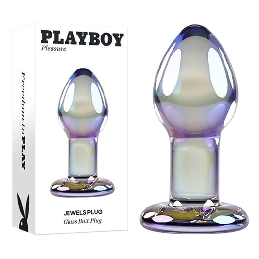 Playboy Jewels Plug - Glass - Iridescent