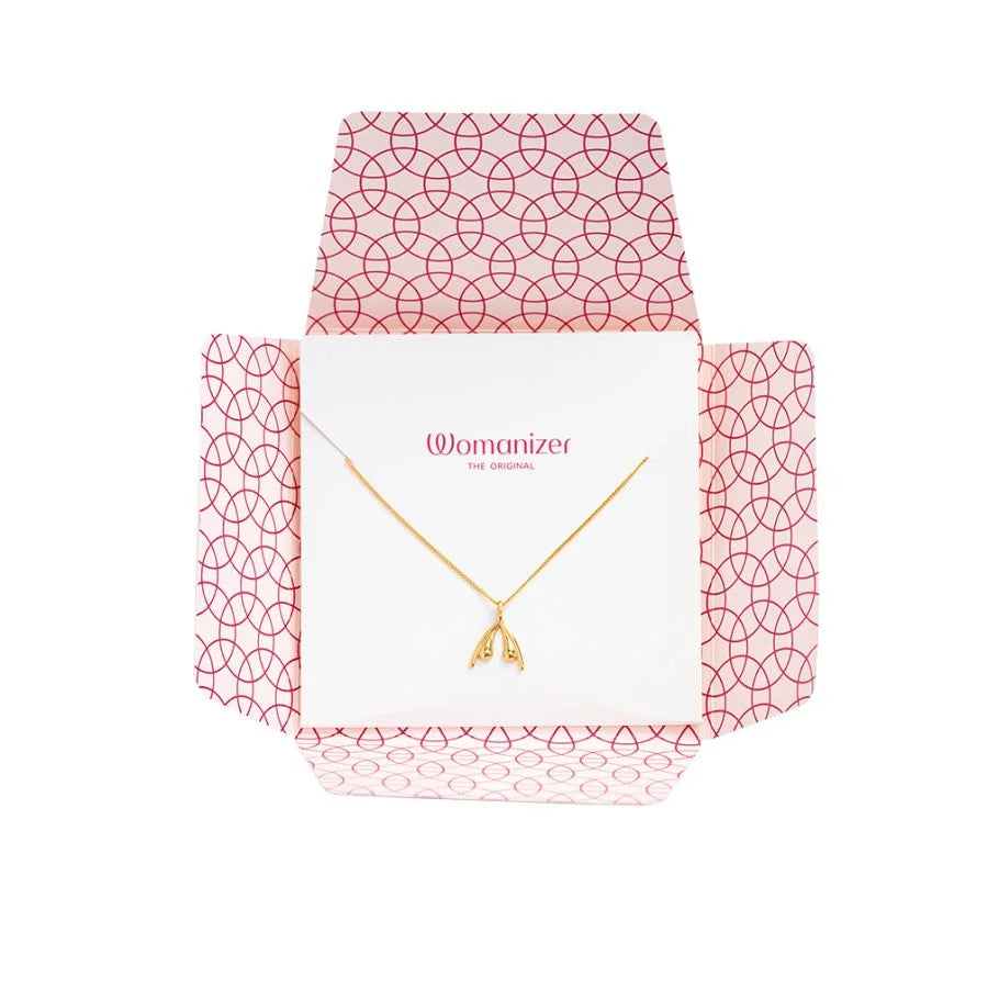 COLLIER OFFICIEL WOMANIZER GOLD CLITORIS