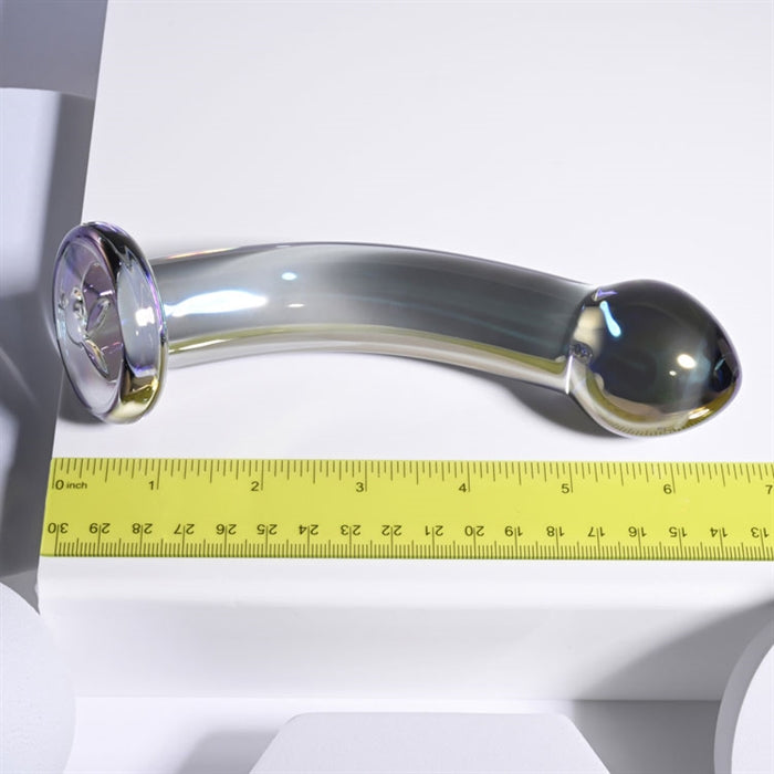 Playboy- Jewels King - Glass Dildo - Iridescent