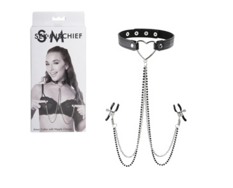 AMOR COLLAR AND NIPPLE CLAMPS  S&M