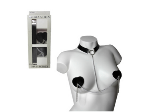 NIPPLICIOUS - BLACK PASTIES AND COLLAR