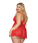 LINGERIE - LIPSTICK RED BABYDOLL QUEEN 12701X