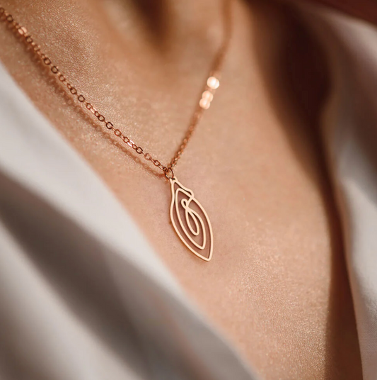 Collier BIIRD Vulvii - Or rose