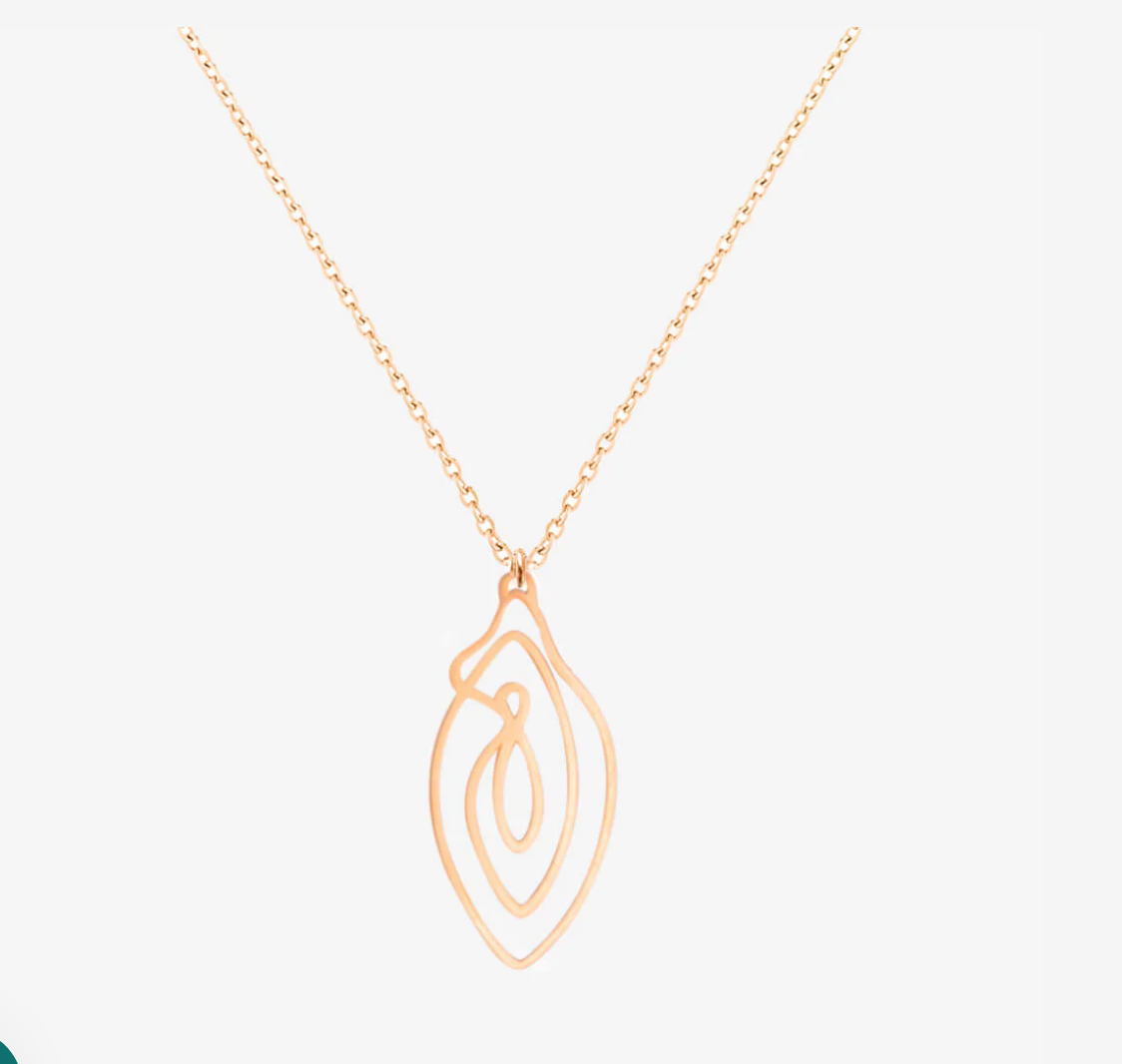 Collier BIIRD Vulvii - Or rose