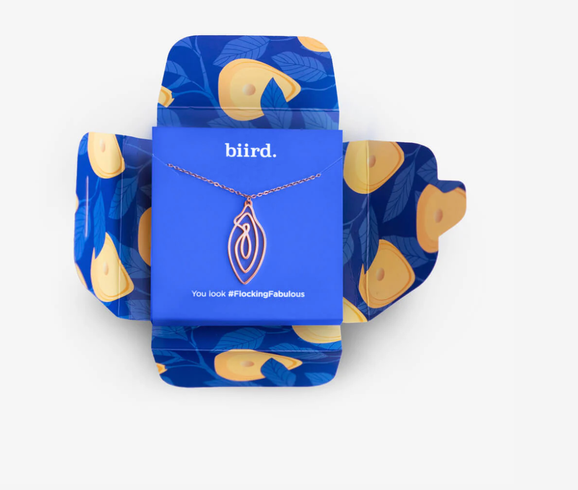 Collier BIIRD Vulvii - Or rose