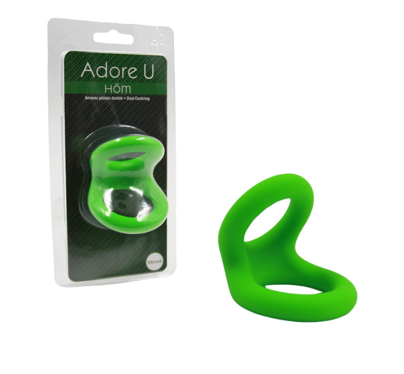 HOM- Anneau pénien Double M - Vert