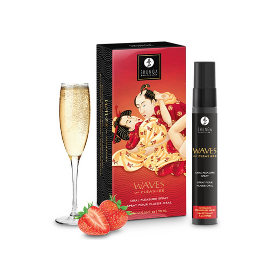 Shunga - Waves Spray Plaisir Oral - Vin Pétillant Aux Fraise