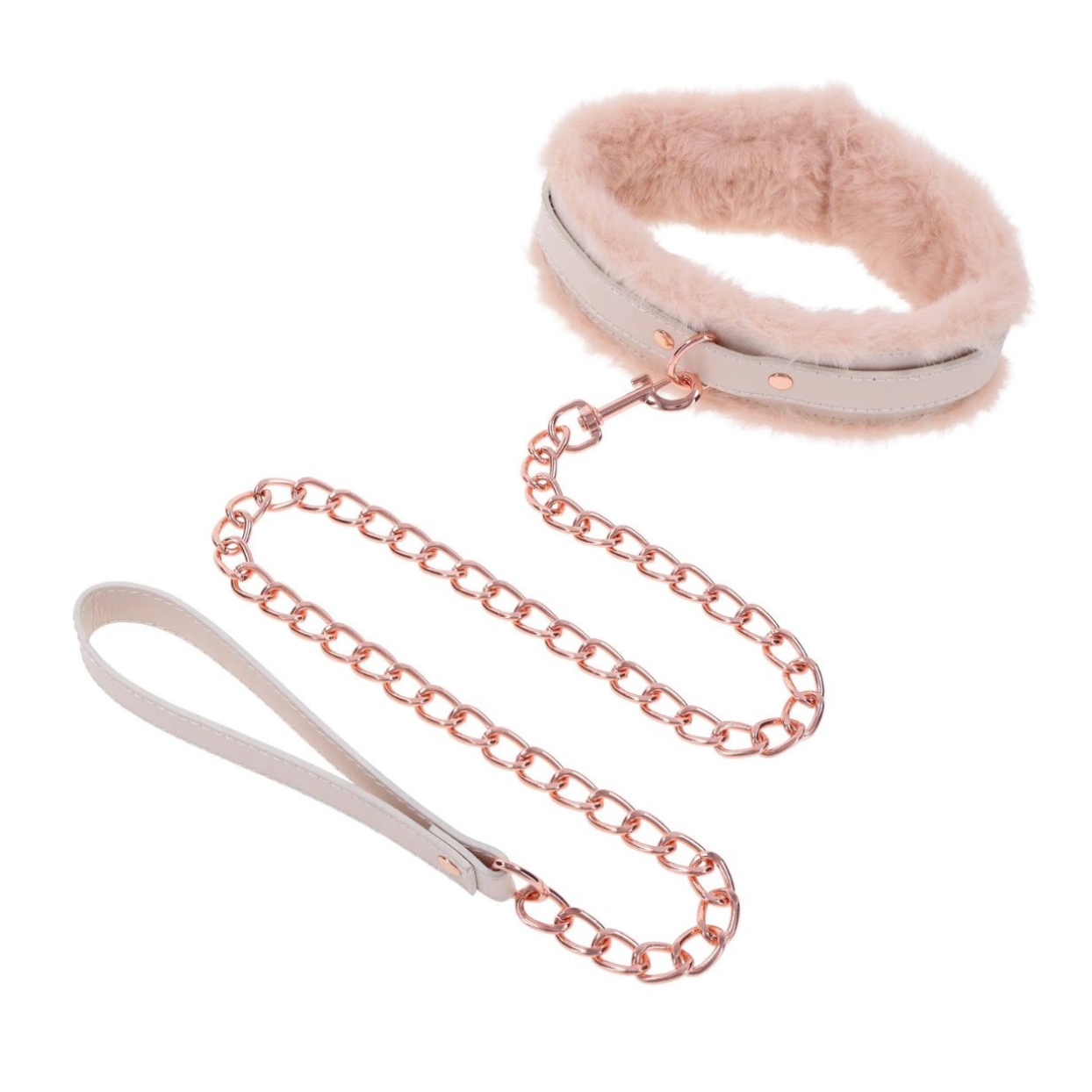 S&M - Peaches 'N Creame Fur Collar & Leash