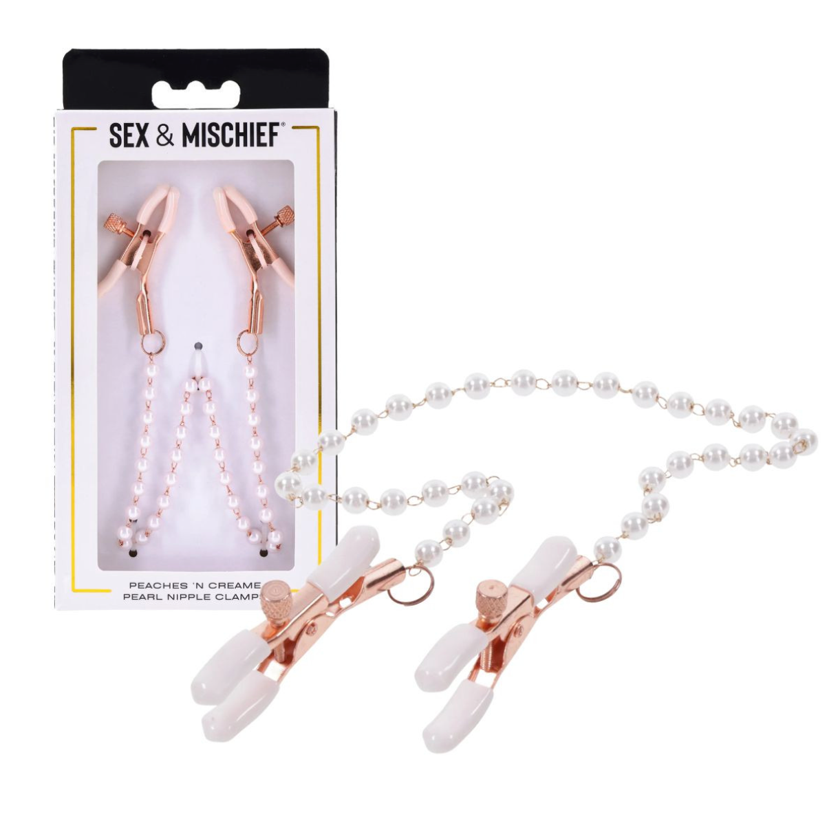 S&M - Peaches 'N Creame Pearl Nipple Clamps