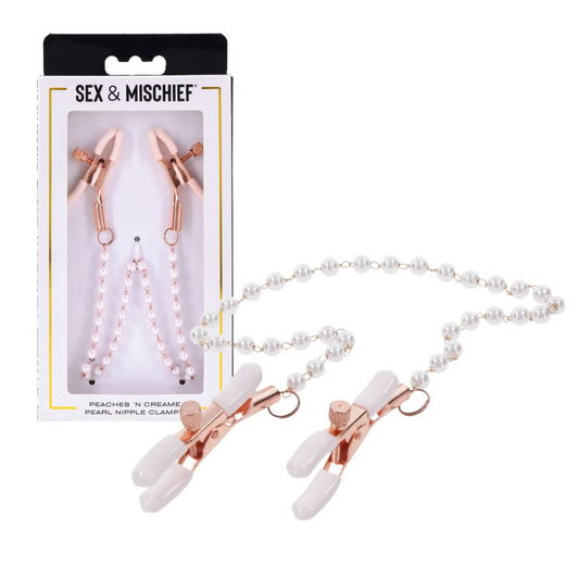 S&M - Peaches 'N Creame Pearl Nipple Clamps