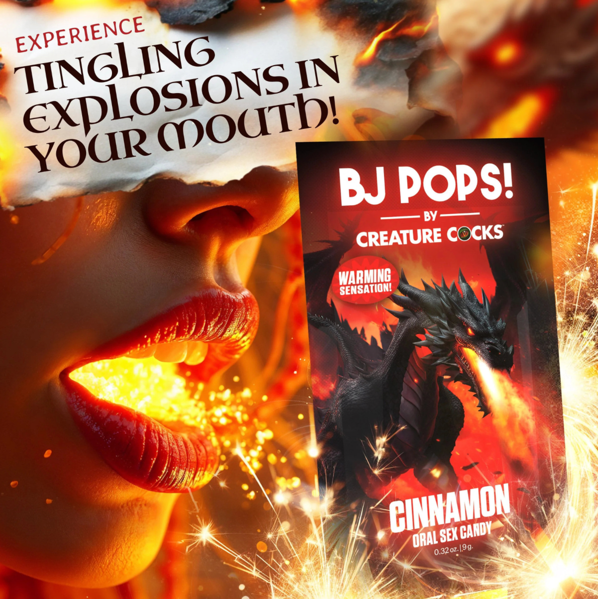 Creature Cock - BJ Pops! Warming Oral Sex Candy - Cinnamon