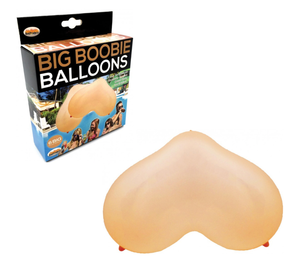 Ballon Poitrine Gonflée - Paquet de 6