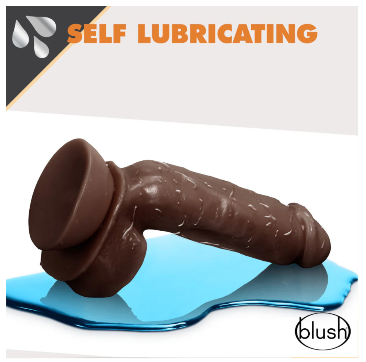 Dr. Skin - Glide Dildo Réaliste 8.5po - Brun