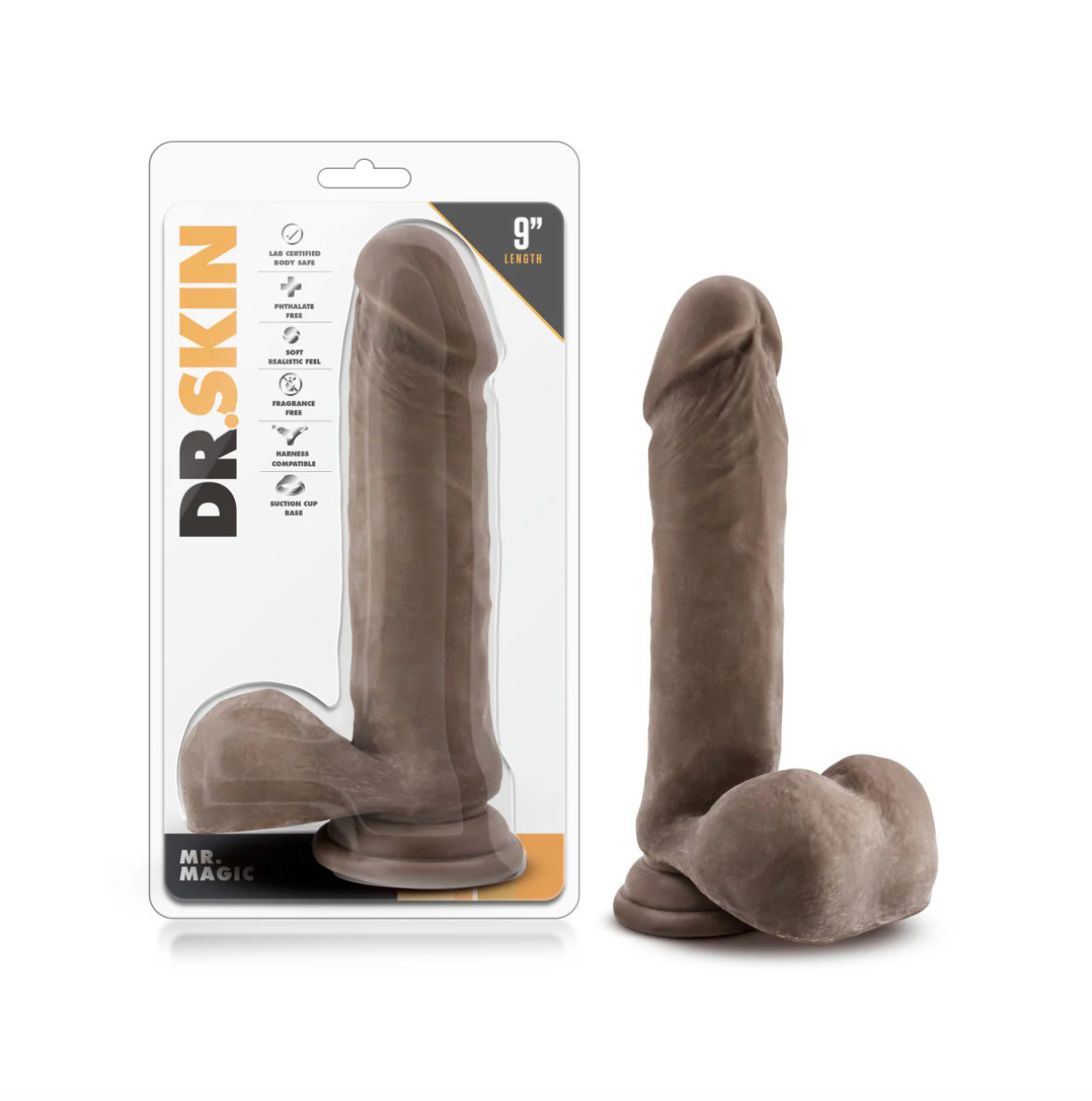 Dr. Skin - Mr. Magic Dildo Réaliste 9po - Brun