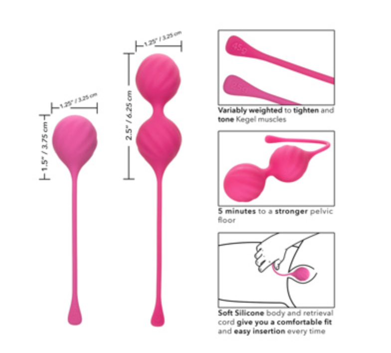 RABAIS - Ensemble De 2 Exercieur Kegel - Tighten & Tone - Rose