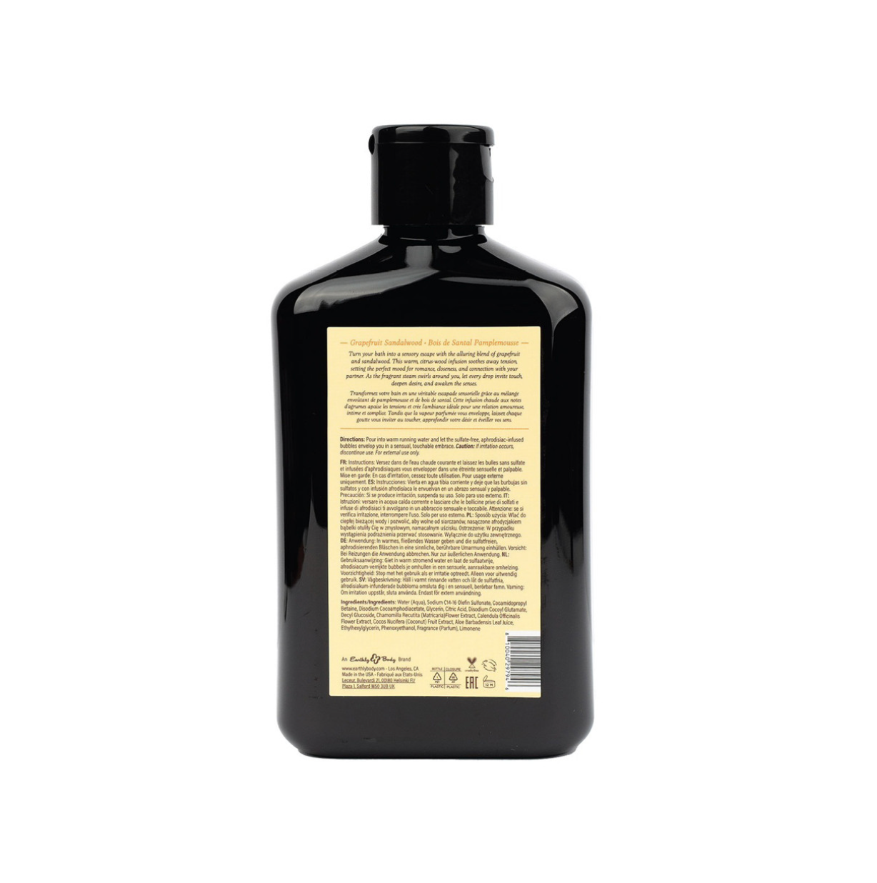 Earthly Body - Bain Moussant – Pamplemousse & Bois de Santal 8oz
