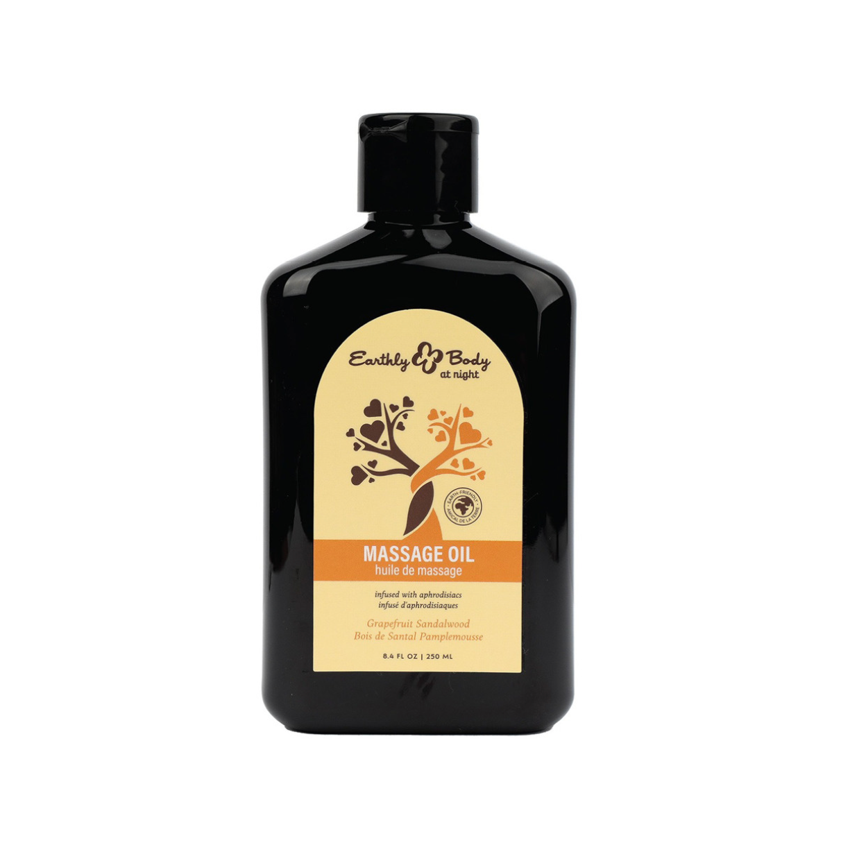 Earthly Body - Huile de Massage – Pamplemousse & Bois de Santal - 8oz