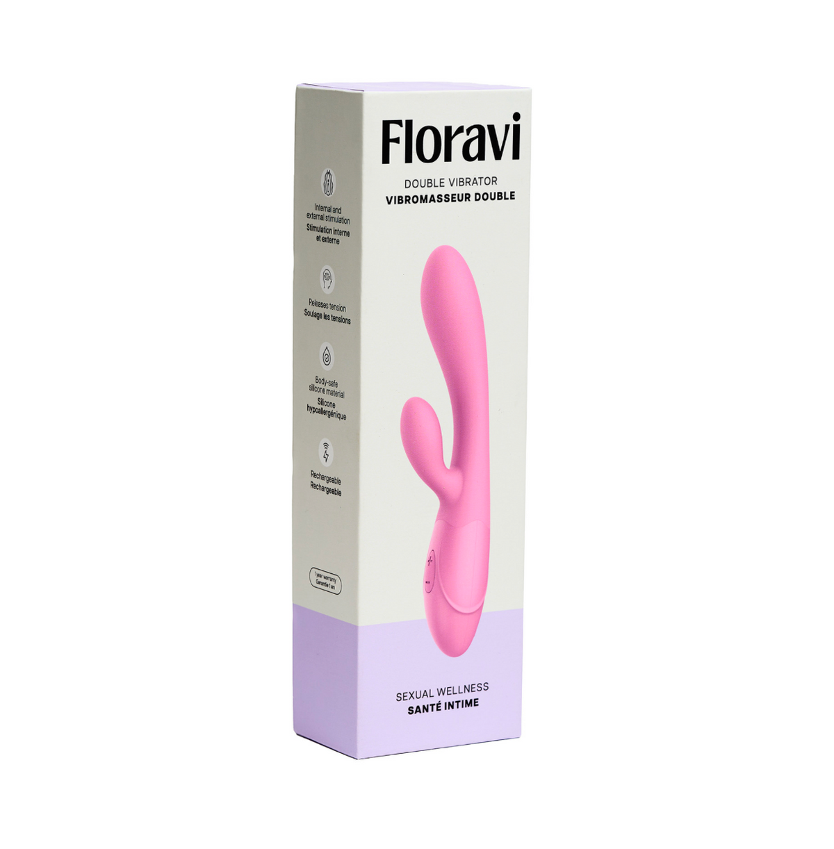Floravi - Vibromasseur Double Rechargeable