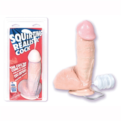 SQUIRTING REALISTIC COCK 8" FLESH