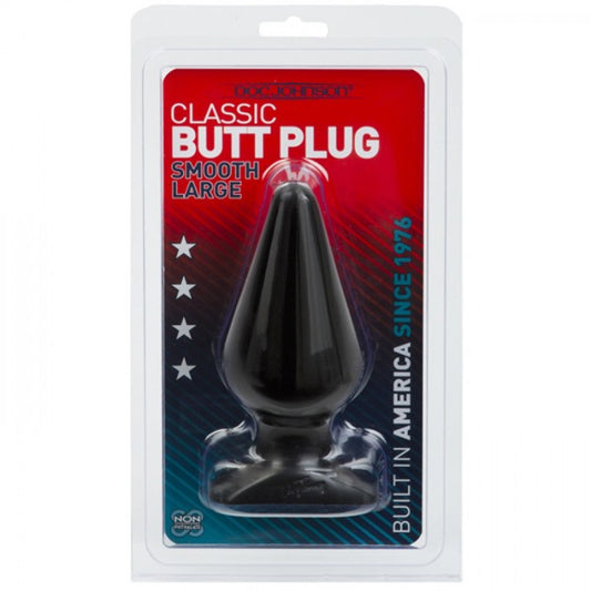 CLASSIC BUTT PLUG 6" BLACK LARGE