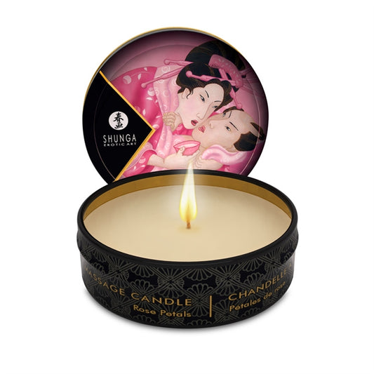 SHUNGA MINI CHANDELLE A MASSAGE PETALES DE ROSE